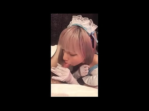 ❤️ 日本のアイドル「まゆか」、フレンチメイドのコスプレ、その1、ローションでフェラチオ、自慰行為 ☑ スーパーセックス ❌️❤